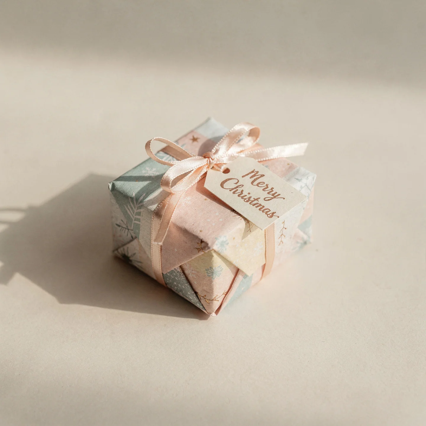 alt="A beautiful Christmas gift with a greeting card for that special someone"