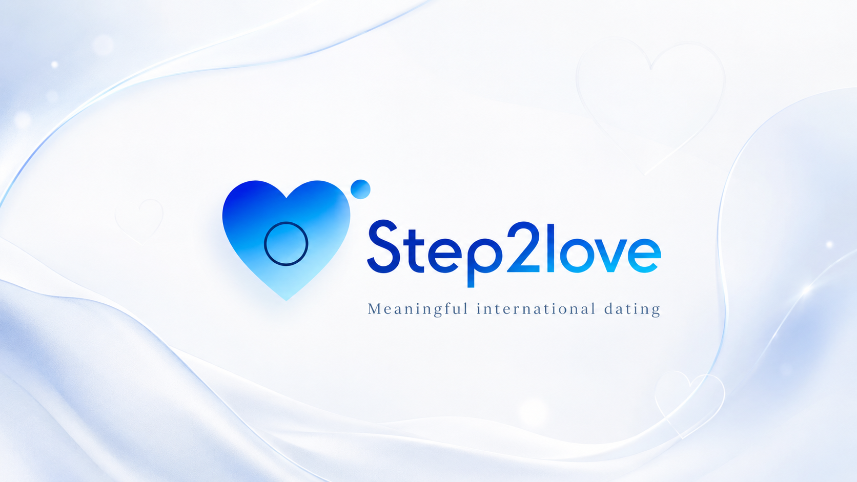 Step2Love blue heart logo for international dating and finding a soulmate.